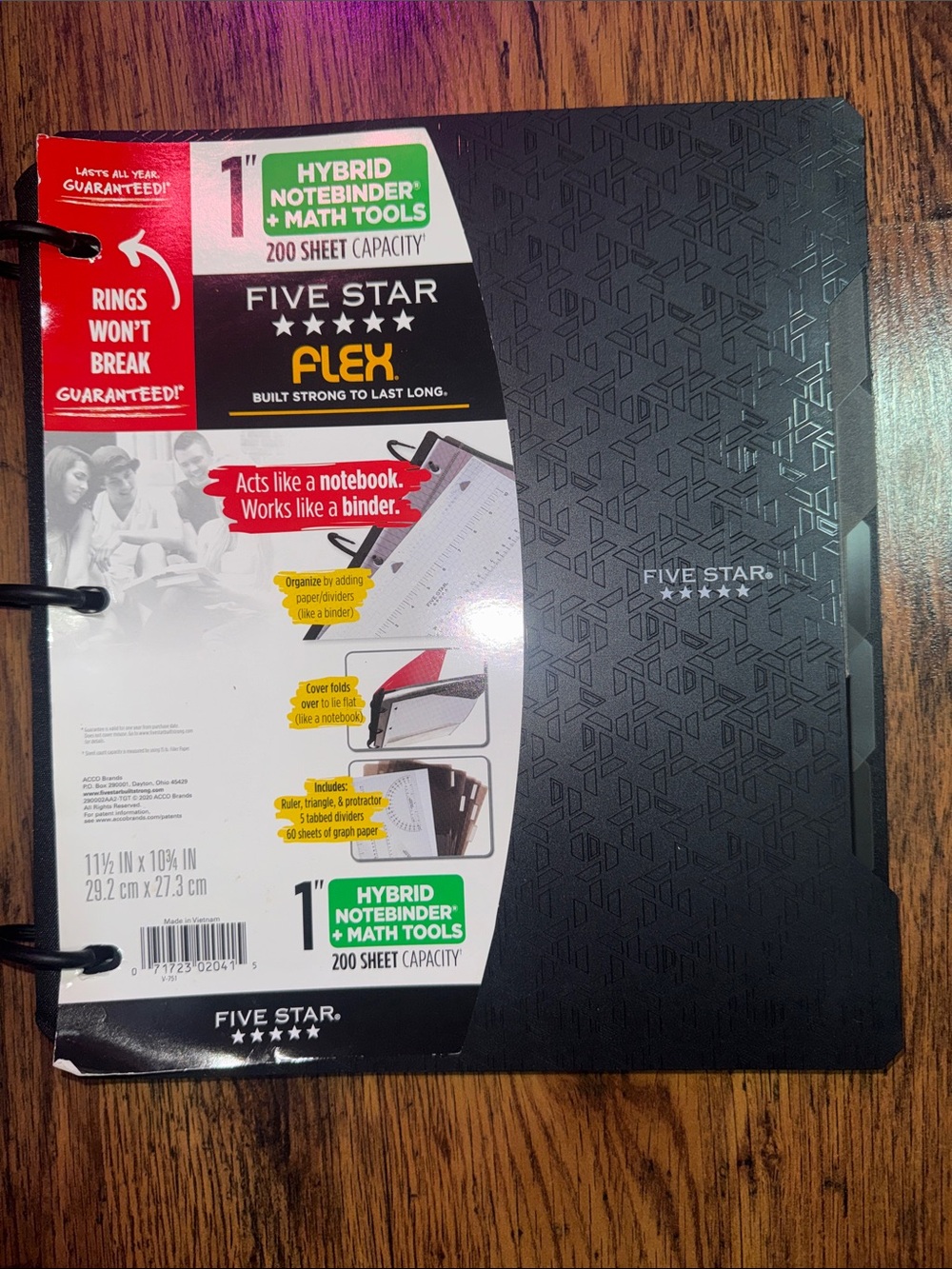 Five Star Black Flex Hybrid Notebook Binder C1.LBk.93